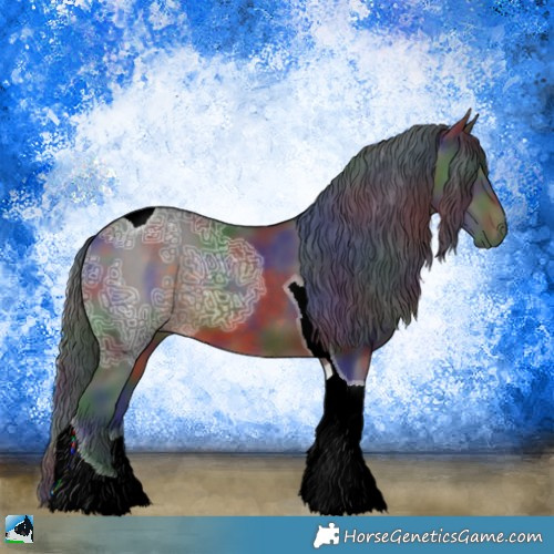 Horse Color:Nacre Brown Ice Tobiano 