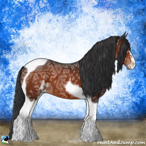 Horse Color:Brown Ice Sabino Tobiano 