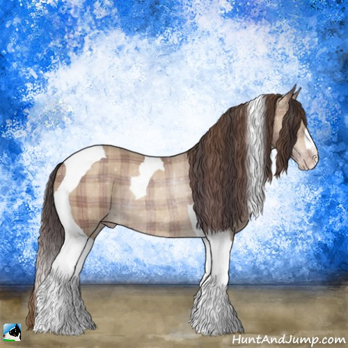 Horse Color:Plaid  Classic Champagne Tobiano Rabicano 