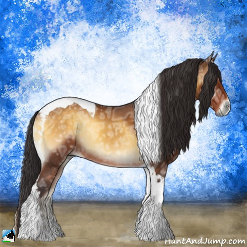 Horse Color:Buckskin Ice Onyx Sabino Tobiano Rabicano 
