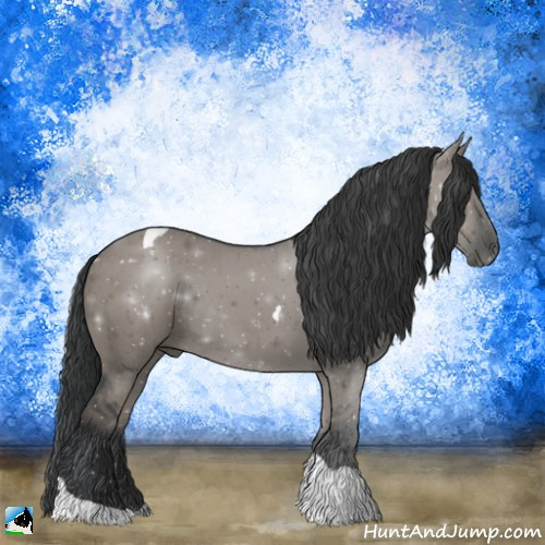 Horse Color:Grullo Tobiano Rabicano Brindle 