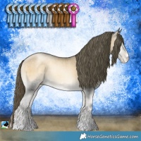 Horse Color:Smoky Blue Onyx Pearl Mushroom Rabicano Brindle 