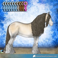 Horse Color:Smoky Blue Onyx Pearl Mushroom Rabicano Brindle 