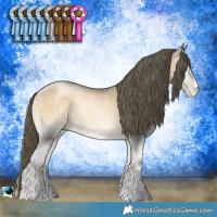 Horse Color:Smoky Blue Onyx Pearl Mushroom Rabicano Brindle 