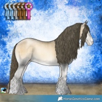 Horse Color:Smoky Blue Onyx Pearl Mushroom Rabicano Brindle