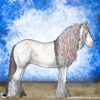 Horse Color:Nacre Buckskin Ice Sabino Rabicano