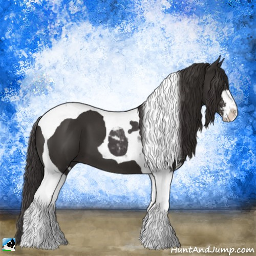 Horse Color:Smoky Black Sabino Tobiano 