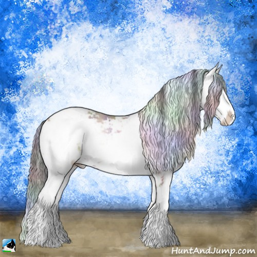 Horse Color:Nacre Sable Champagne Ice Sabino Rabicano 