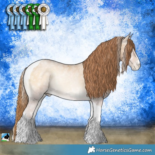 Horse Color:Buckskin Ice Pearl Onyx Tobiano Rabicano 