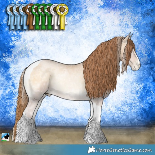 Horse Color:Buckskin Ice Pearl Onyx Tobiano Rabicano 