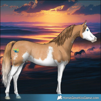 Horse Color:Chestnut Sabino Splash Rabicano 