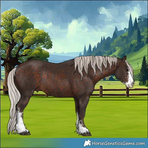 Horse Color:Silver Bay Sabino Rabicano 
