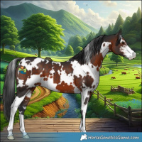 Horse Color:White Spotted Brown Sabino