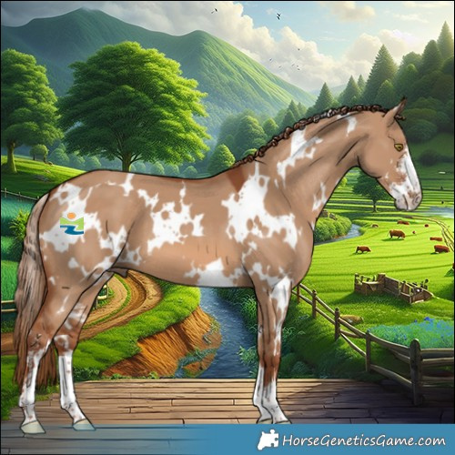 Horse Color:White Spotted Red Dun Sabino 