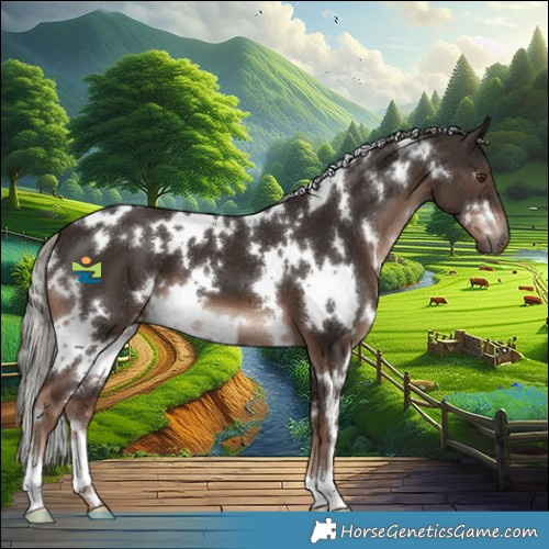 Horse Color:White Spotted Liver Chestnut Mushroom 