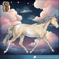 Horse Color:Silver Buckskin Pearl Sabino Tobiano
