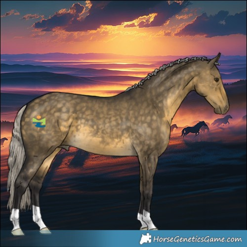 Horse Color:Silver Buckskin Dun 