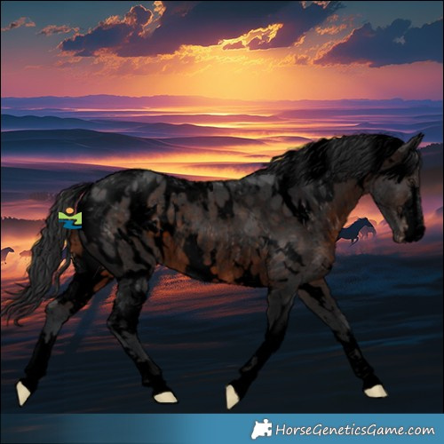 Horse Color:Void White Spotted Brown Appaloosa Rabicano 
