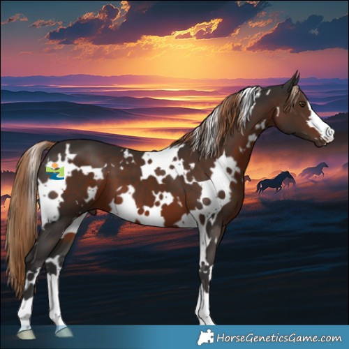 Horse Color:White Spotted Liver Chestnut 