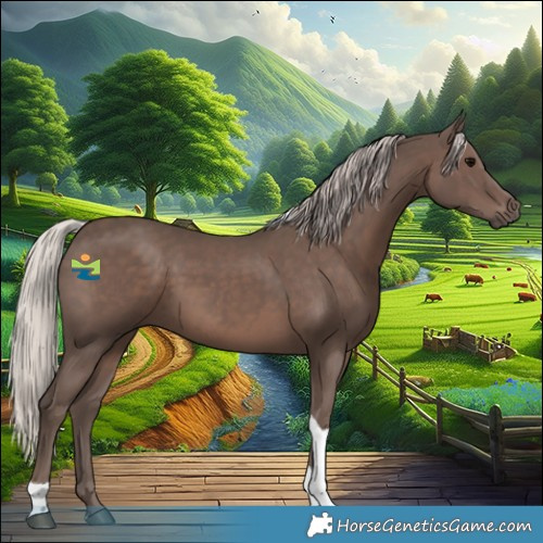 Horse Color:Silver Black Tobiano 