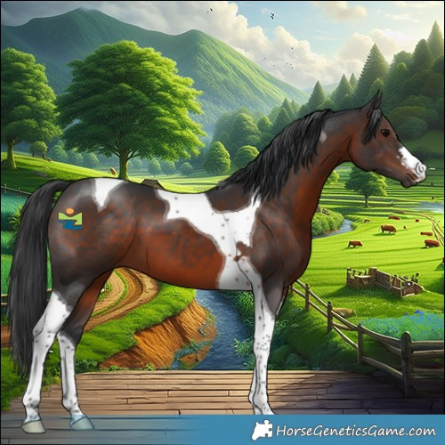 Horse Color:Brown Tobiano 
