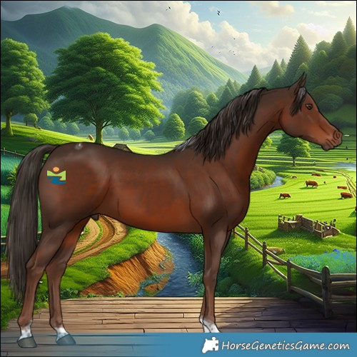 Horse Color:Liver Chestnut Tobiano 