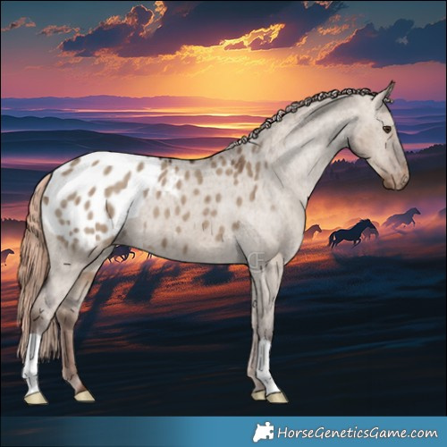 Horse Color:Liver Red Dun Appaloosa Brindle 