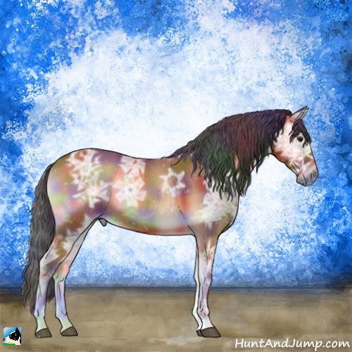 Horse Color:Nacre Bay Ice Onyx Sabino 