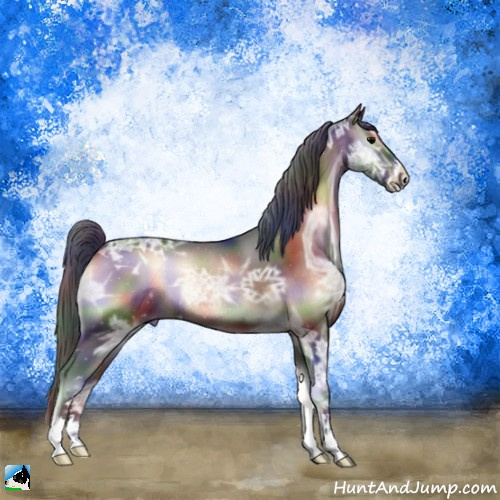 Horse Color:Nacre Brown Ice Onyx Sabino 
