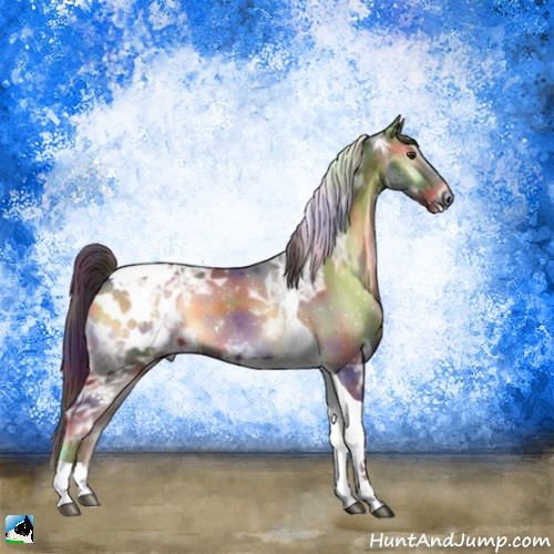 Horse Color:Gray Nacre Liver Red Onyx Ice Tobiano Appaloosa 