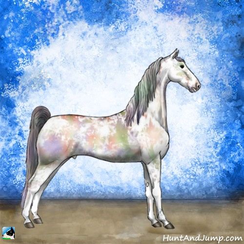 Horse Color:Nacre Bay Ice Onyx Sabino 