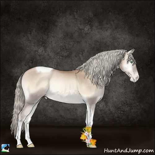 Horse Color:Chocolate Palomino Pearl Onyx Tobiano 