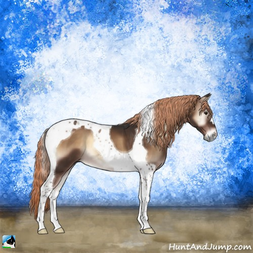 Horse Color:Liver Red Onyx Tobiano 