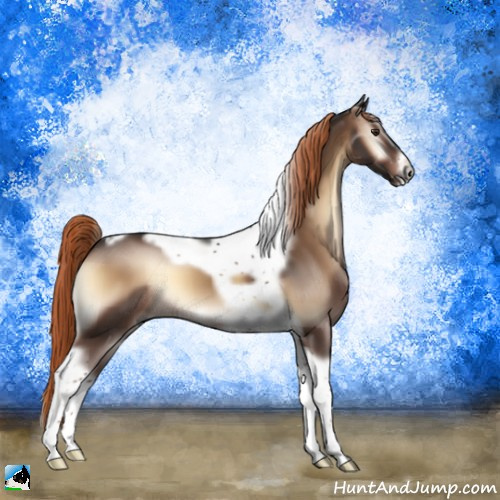 Horse Color:Liver Red Onyx Tobiano Frame 