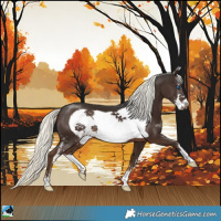 Horse Color:Liver Chestnut Mushroom Sabino Frame 