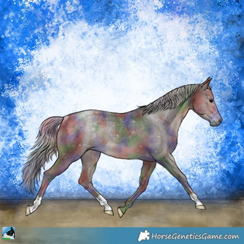 Horse Color:Nacre Silver Black Rabicano