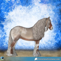 Horse Color:Silver Blue Onyx Ice Sabino 