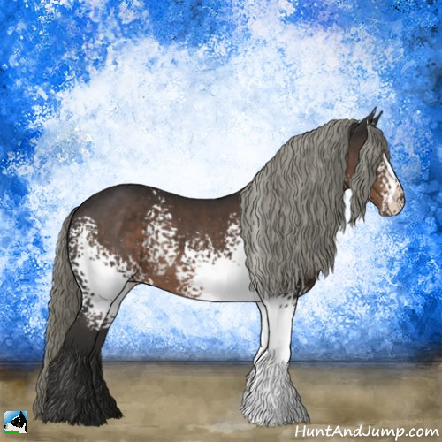 Horse Color:White Spotted Liver Chestnut Mushroom Rabicano 