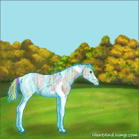Horse Color:Painted Thunderstruck Silver Bay Ice Tobiano 