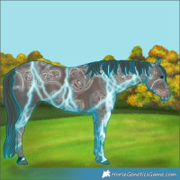 Horse Color:Void Thunderstruck Liver Chestnut Ice Sabino 