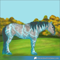 Horse Color:Void Thunderstruck Liver Red Dun Ice Sabino 
