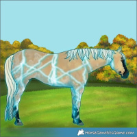 Horse Color:Void Thunderstruck Palomino Ice Sabino Splash 