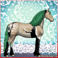 Horse Color:Watercolor Buckskin Ice Tobiano