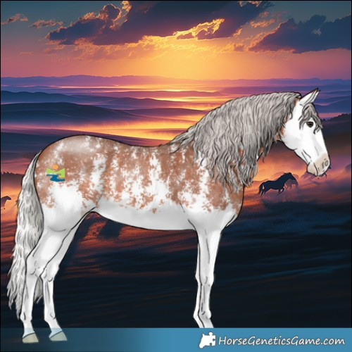 Horse Color:Silver Bay Sabino Splash