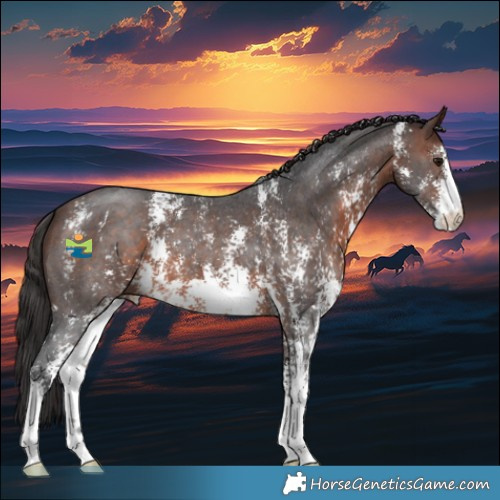 Horse Color:Brown Sabino 