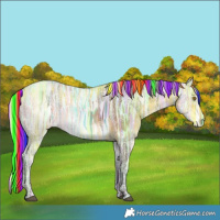 Horse Color:Painted White Spotted Silver Buckskin Ice 