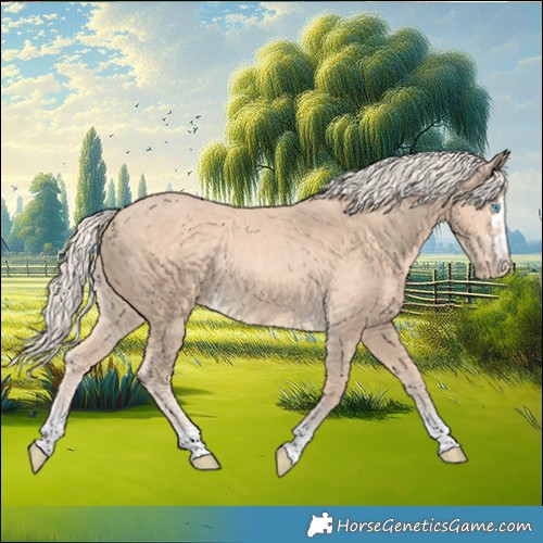 Horse Color:Cremello Rabicano