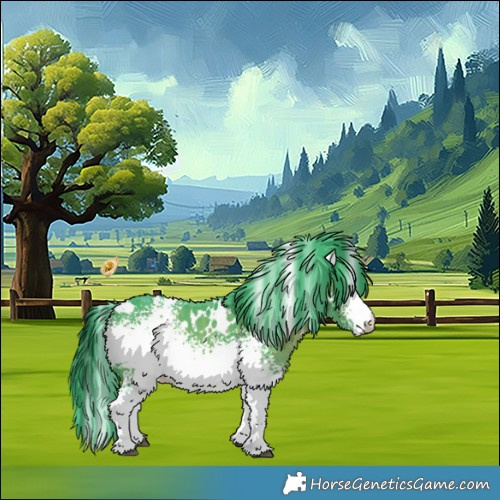 Horse Color:Watercolor White Spotted Brown 