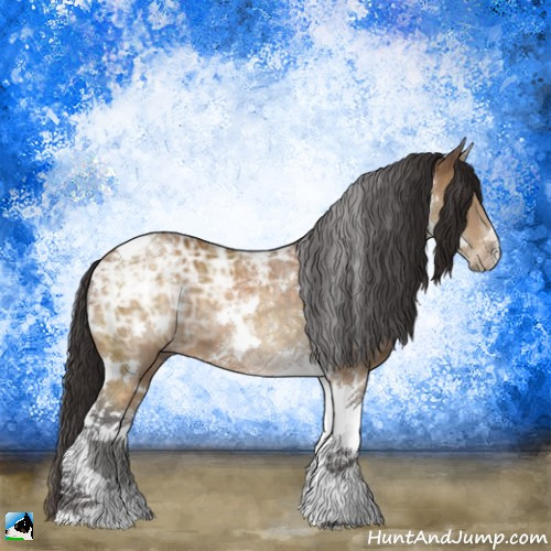 Horse Color:White Spotted Buckskin Ice Tobiano 