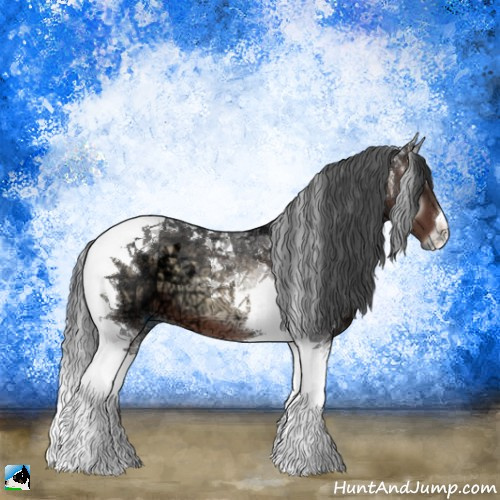 Horse Color:Brown Ice Onyx Tobiano 